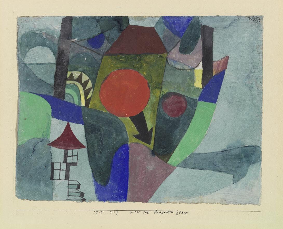Paul Klee, mit der sinkenden Sonne, 1919, 247
