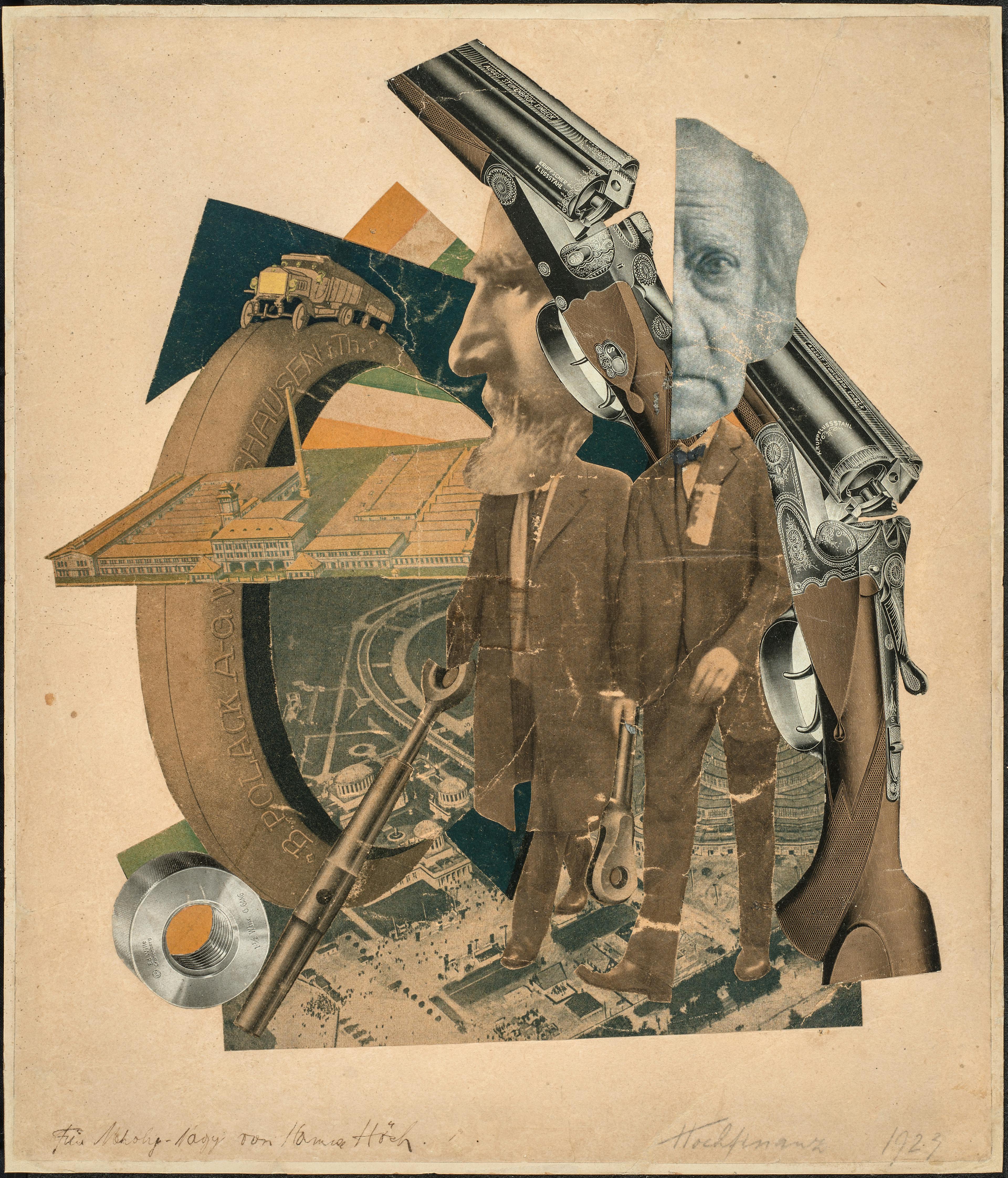 Hannah Höch, Hochfinanz, 1923, Collage, 35,1 x 30,1 cm, Galerie Berinson, Berlin, © 2023, ProLitteris, Zurich
