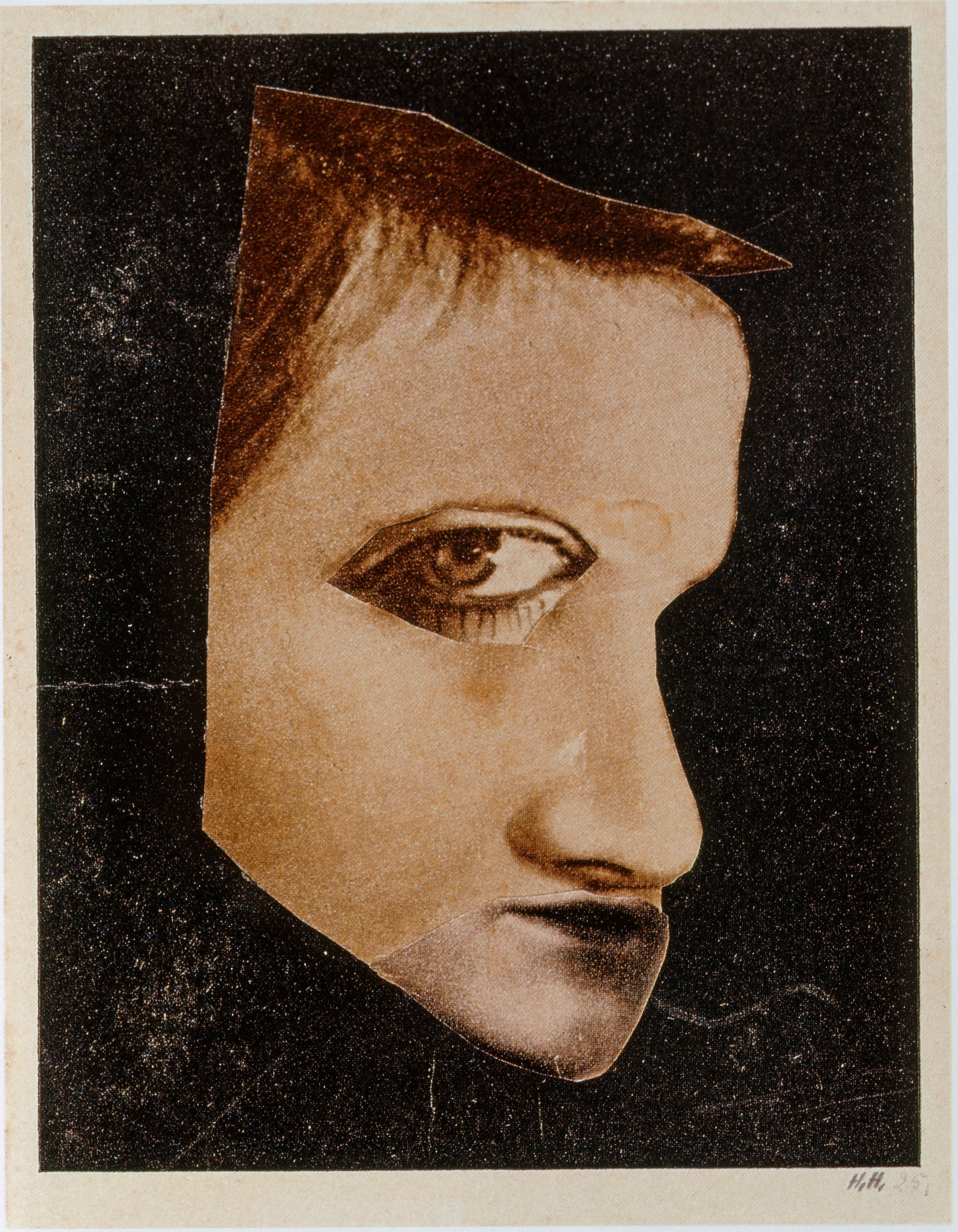 Hannah Höch, Der Melancholiker, 1925, Collage, 16,8 x 13 cm, Institut für Auslandsbeziehungen e. V., Stuttgart, © 2023, ProLitteris, Zurich