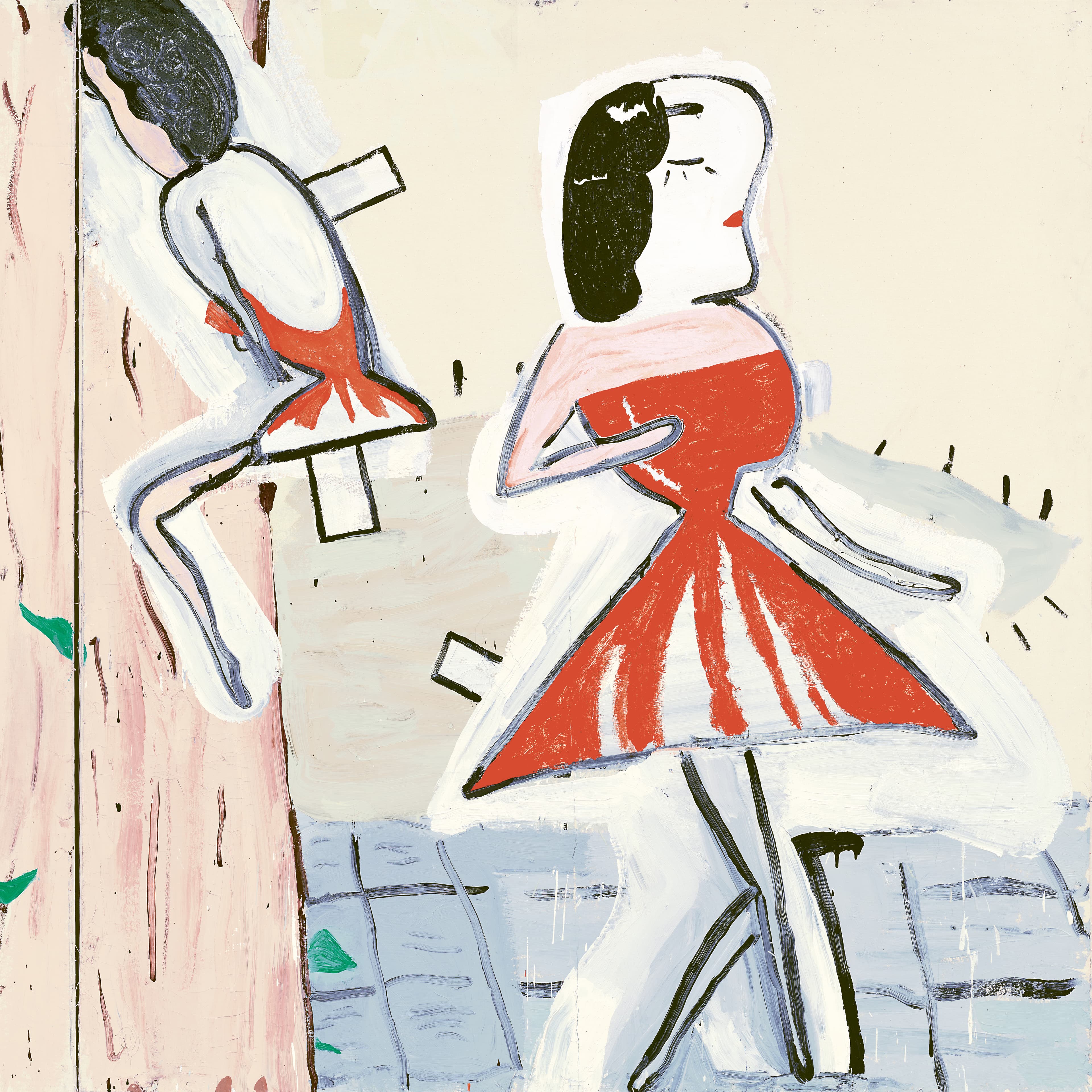 Rose Wylie Red Twink and Ivy, 2002
